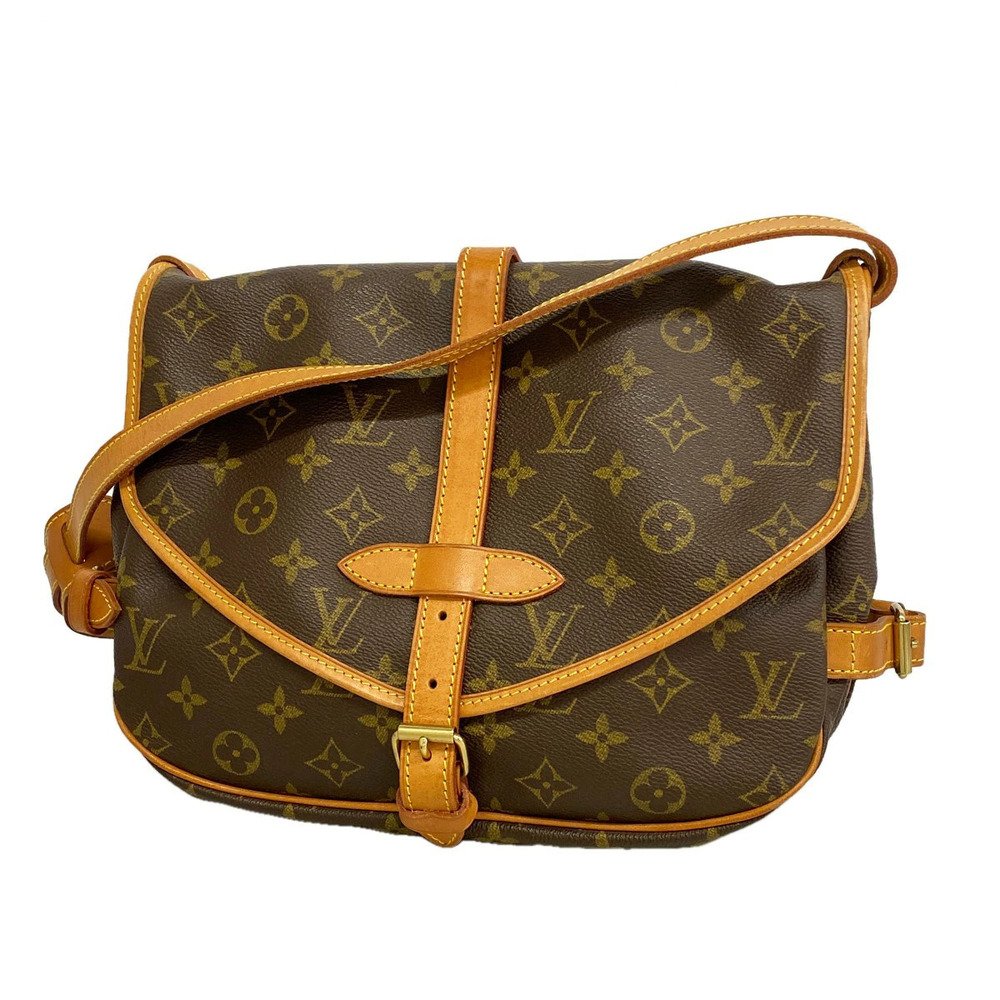 Louis Vuitton Shoulder Bag Monogram Saumur Brown